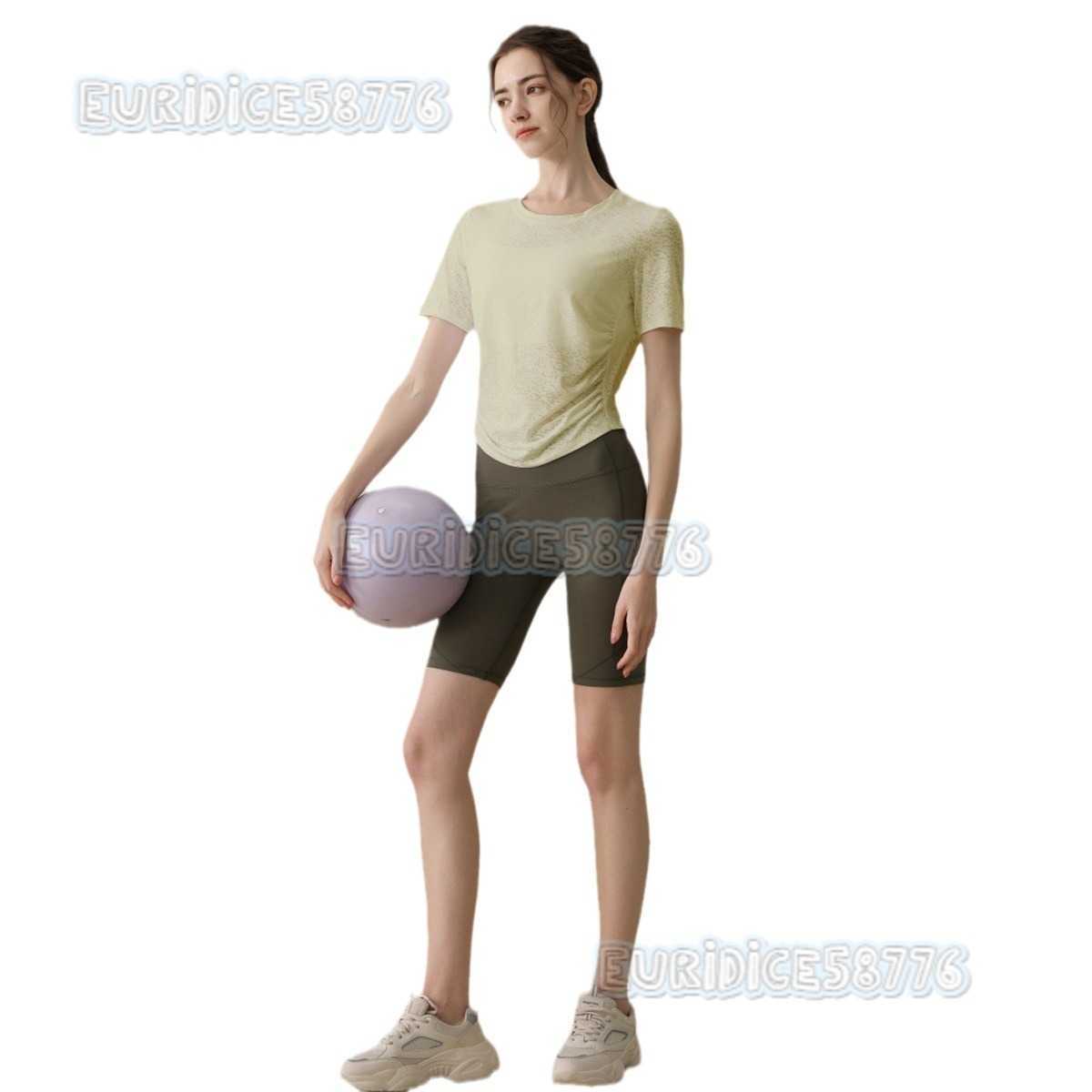 Highend Yoga Wear for Women Waistslimming Slimming Breathable Quickdry Sports Top Running Shortsleeve Tshirt Fitness Wear Coverup H250825