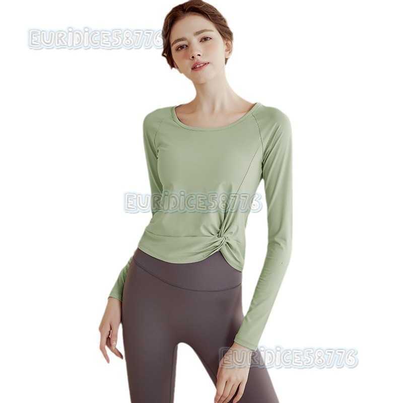Highend Yoga Wear Long Sleeve Tshirt Slim Fit Sports Top for Women Running Winter Pilates Training Fitness Wear H250825
