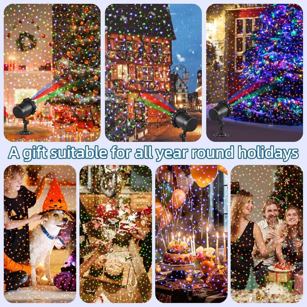 halloween projector laser christmas lights laser projector outdoor 3 colors moving starry lights show remote control holiday decorations outside with 