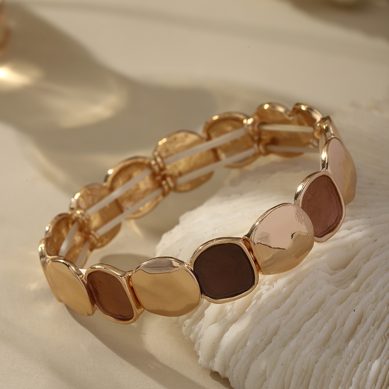 1pc CRING COCO Minimalist Gold Electroplated Women - Zinc Alloy, Thin Coating, Geometric Design, Perfect for Daily Wear, Prom, Graduation, Music Festi