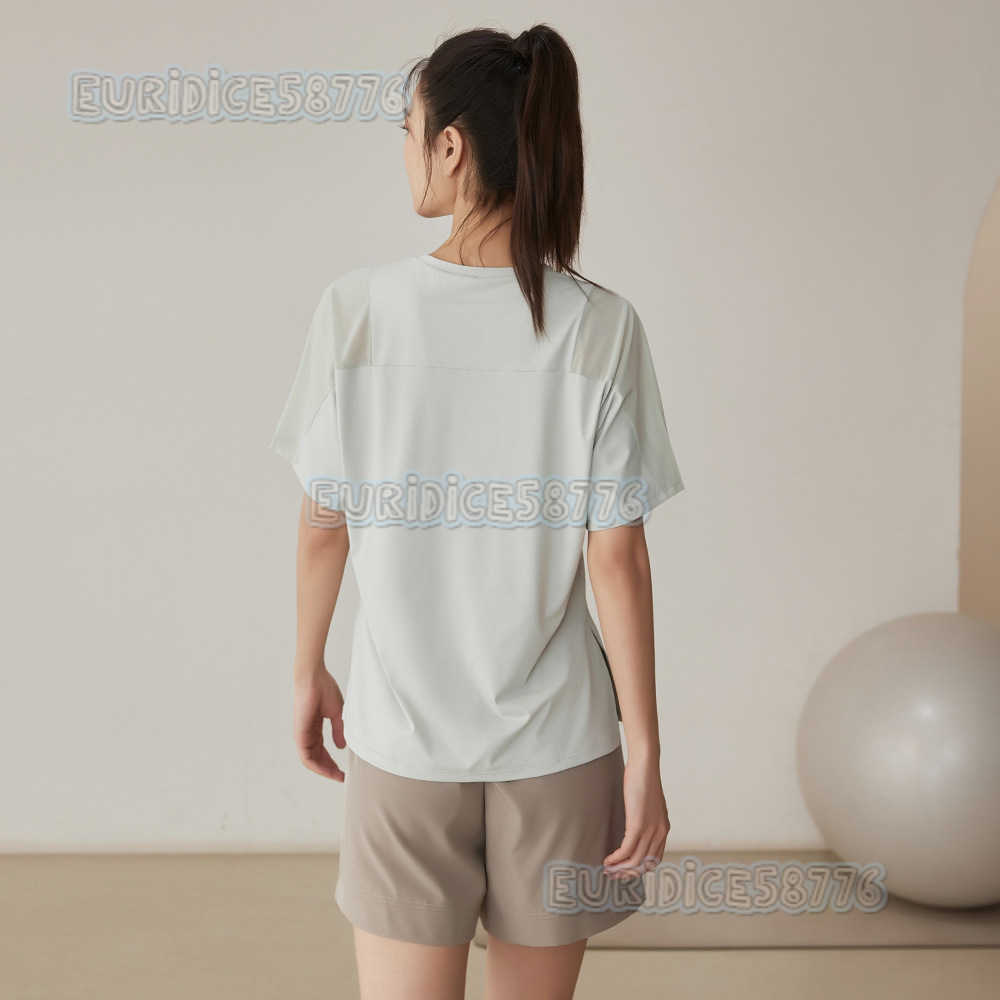 Loose Breathable Sports Tshirt Women Short Sleeve Running Coverup Quickdry Fitness Clothing Set Yoga Top Summer Thin Style H250825