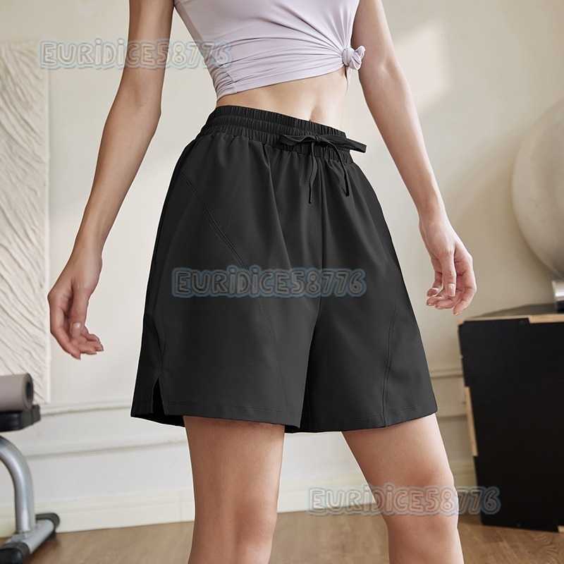 2025 Womens Sports Shorts Antiexposure Loose Yoga Pants Running Training Fivepoint Shorts Breathable Casual Fitness Midlength Shorts H250825
