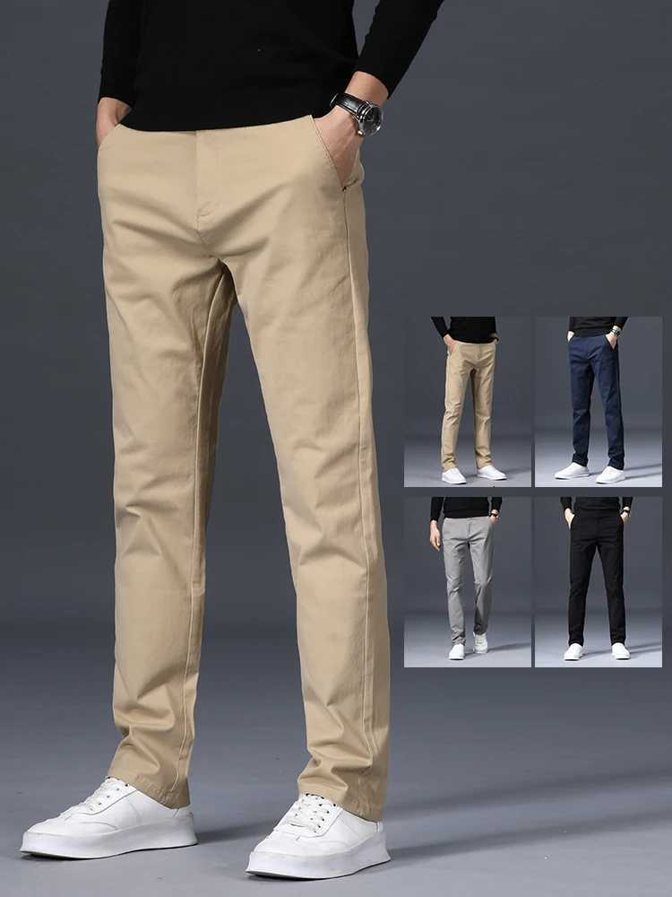 Summer Thin Loose Casual Pants Solid Color for Men Elastic Straight Leg Fashionable and Comfortable Casual Long Pants Male W250826