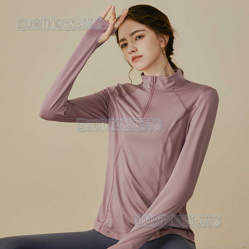Half Zipper Yoga Clothes Women Sports Top Slimming Quick Dry Long Sleeve Running Training Autumn Winter Fitness Clothes Coat H250825