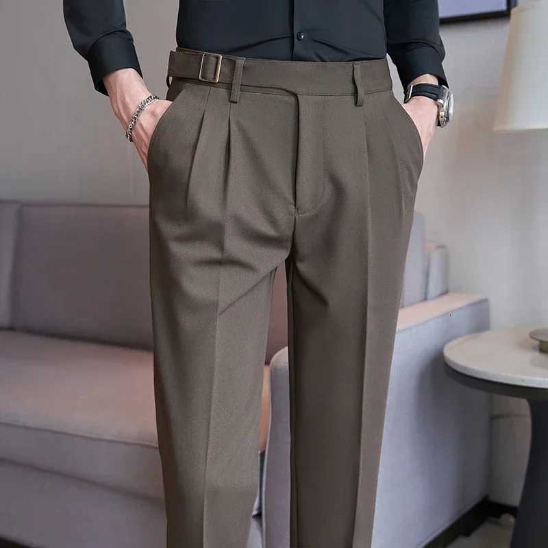 Mens Suit Pants White Black Trousers Gray Khaki Trousers Mens Fashion Slim Fit Trousers Size 28 29 30 32 33 34 36 W250826