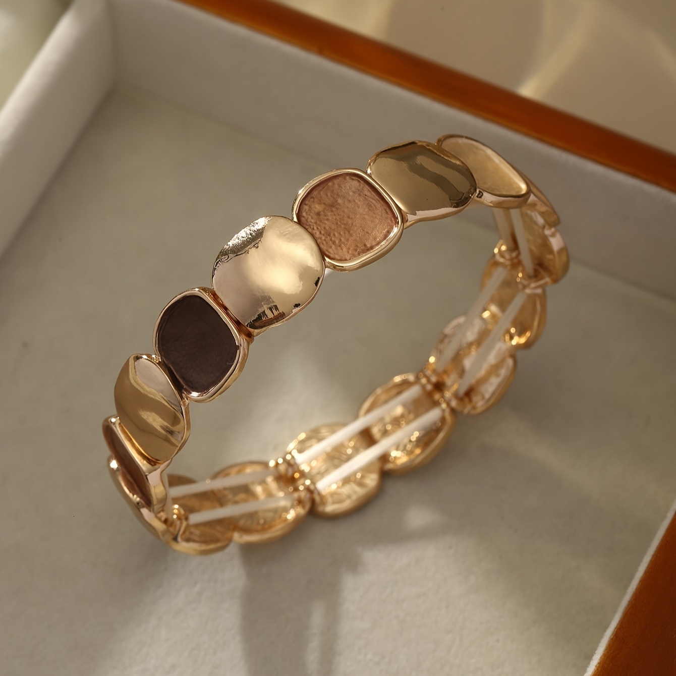 1pc CRING COCO Minimalist Gold Electroplated Women - Zinc Alloy, Thin Coating, Geometric Design, Perfect for Daily Wear, Prom, Graduation, Music Festi