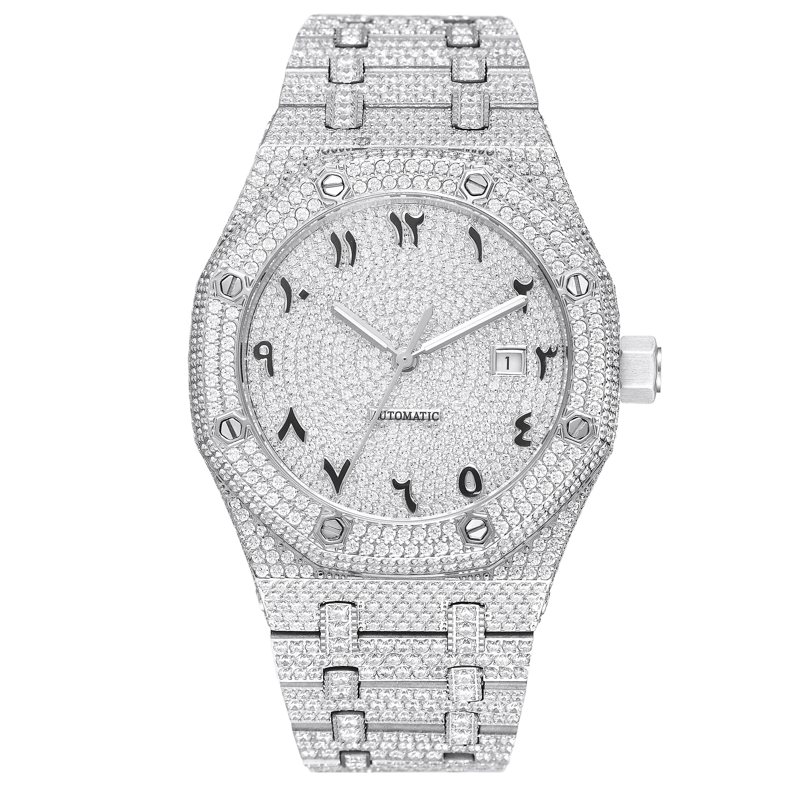 mens watch moissanite designer watch luxury watches calendar diamond watch wristwatch sapphire box montre_de_luxe Designeruhr