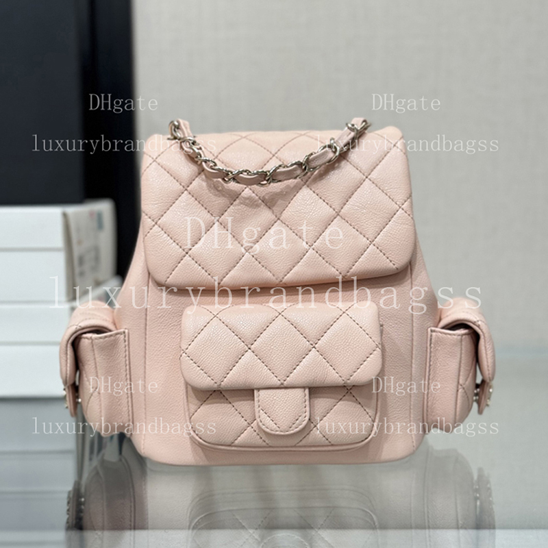 Big Bull Factory Designer Backpack Style Women Handbag 21.5cm Calfskin Flap Bag With Box CAS4398A