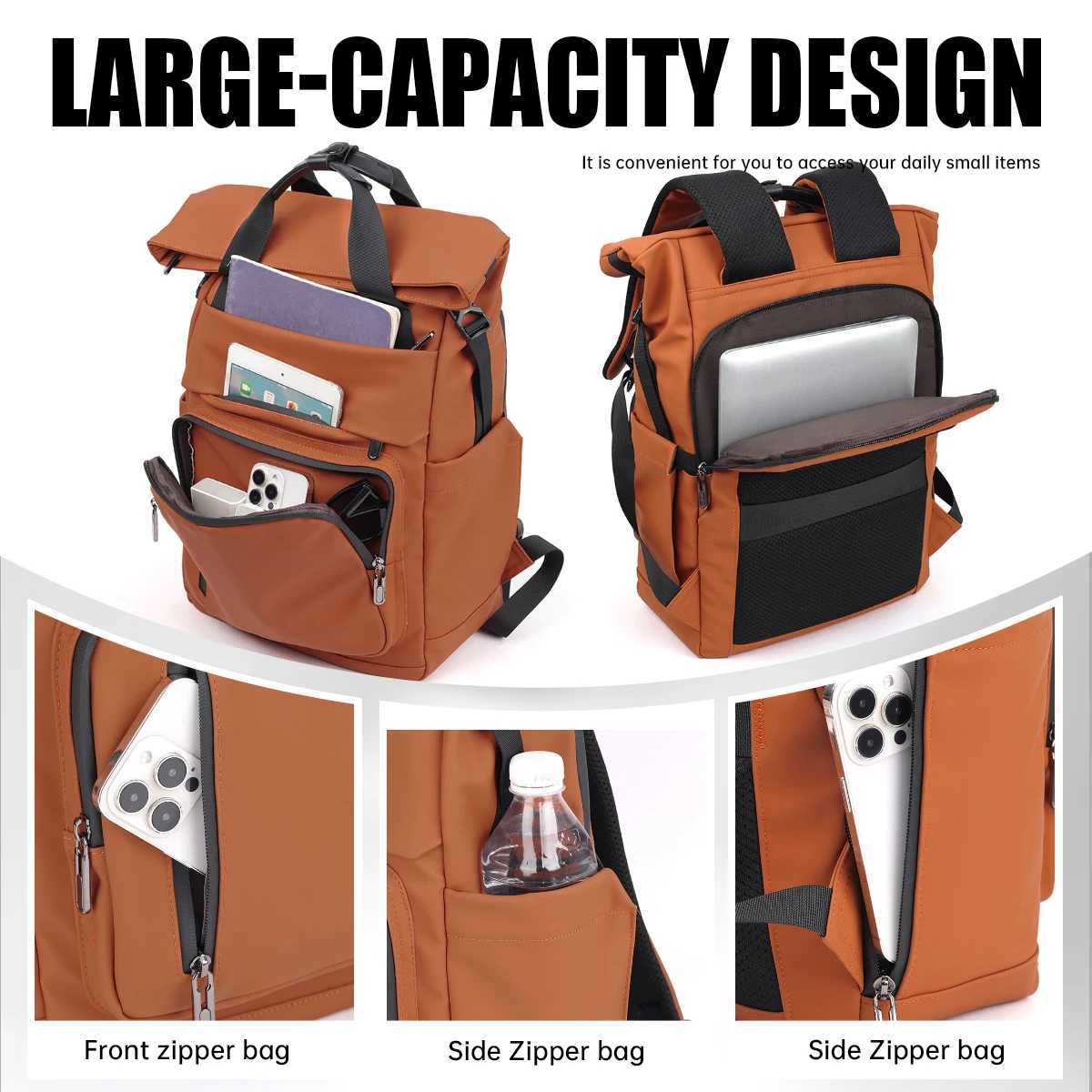 HighEnd Nappa Leather Backpack Mens Waterproof Laptop Bag Mens Bag Large Capacity Backpack Travel Bag School Bag Business Trip Boss Bag Elegant H25082