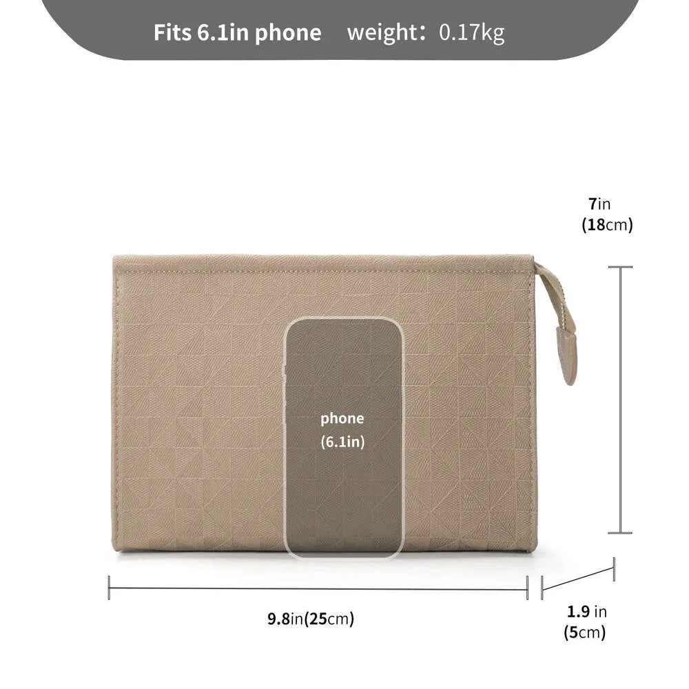 Lacel Urwebin Wallets Handbag Fashion Classic Simple Underarm Men's Leather Emed Women's Clutch Handheld Bag