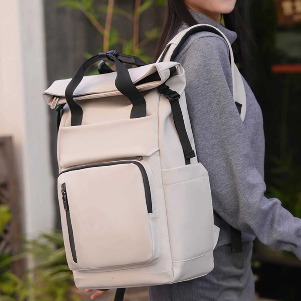 HighEnd Nappa Leather Backpack Mens Waterproof Laptop Bag Mens Bag Large Capacity Backpack Travel Bag School Bag Business Trip Boss Bag Elegant H25082