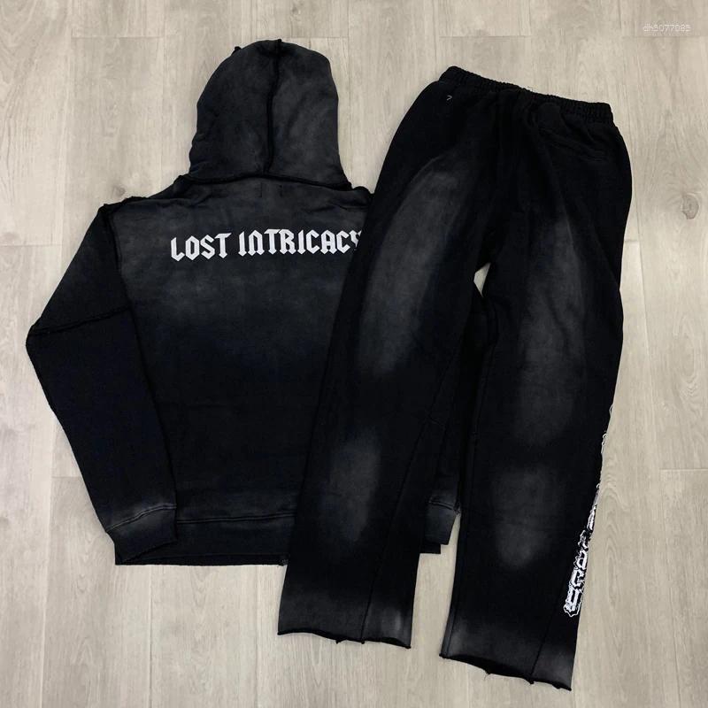 Men's Hoodies Retro Streetwear Trend Brand Lost Intricacy Hoodie Skull Drill Cardigan Men Women Casual Fashion Designer Hoodie Jacket Tracksuit M