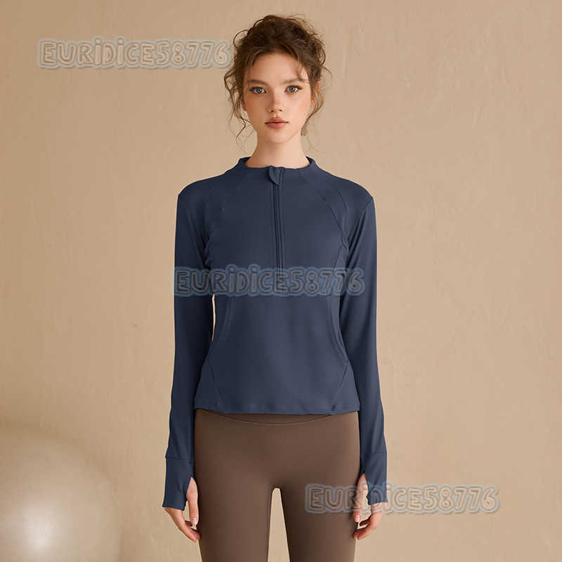 Fitness Clothing Top for Women Running Training Breathable Fitness Shirt Slimming Halfzip Sports Long Sleeve Sweatshirt Yoga Wear for Autumn H250825