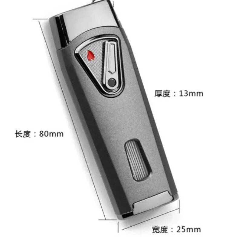 JOBON Creative Metal Outdoor Windproof Butane Gas Blue Flame Turbo 2 Torch Jet Cigar Lighter Kitchen Baking BBQ Tools W260202