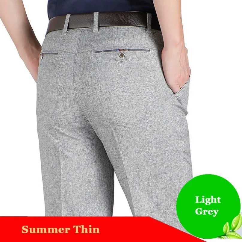 Business Mens Fall Spring Thin Fashion Long Pants Formal Suit Pants Male Elastic Straight Casual Autumn Thick Trousers KOACUS W250826