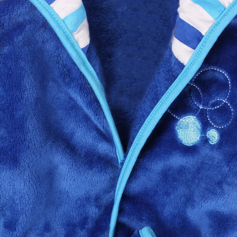 Children Pijama Infantil Kids Warm Pajama Nemo Pyjamas Boys Baby Girls Blue Clown Fish Animal Flannel Sleepwear Robe 250826