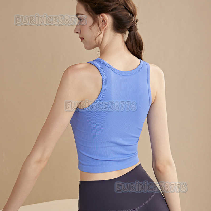 Sports Vest with Chest Pads for Women 2025 New Pilates Training Yoga Bra Outerwear Summer Fitness Top H250825