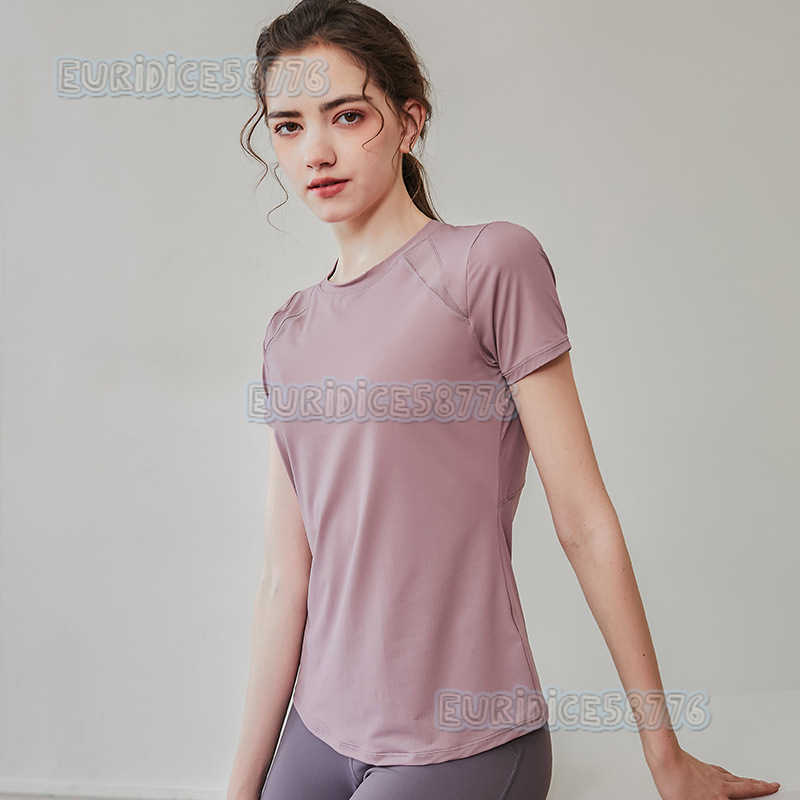 Quickdry Sports Short Sleeve Tshirt for Women Summer Thin Yoga Wear Slim Fit Slimming Running Mesh Patchwork Fitness Top H250825