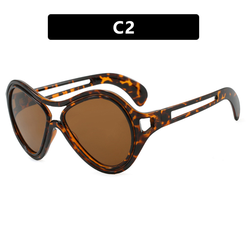 Futuristic Over sized Sunglasses Bold Unisex Frame with U V 400 Protection Retro Tech Inspired Style