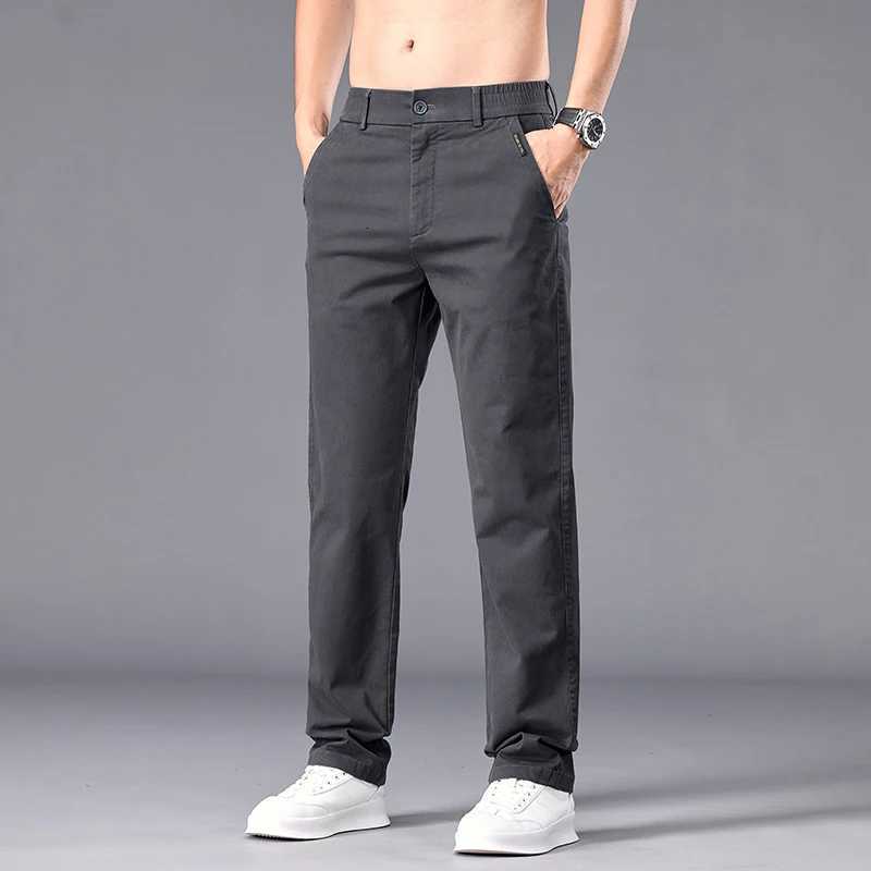 New Casual Pants Men Straight Fit Stretch Autumn Chino Trousers Men Formal Work Business Dress Khaki Fashion Spring Pants W250826