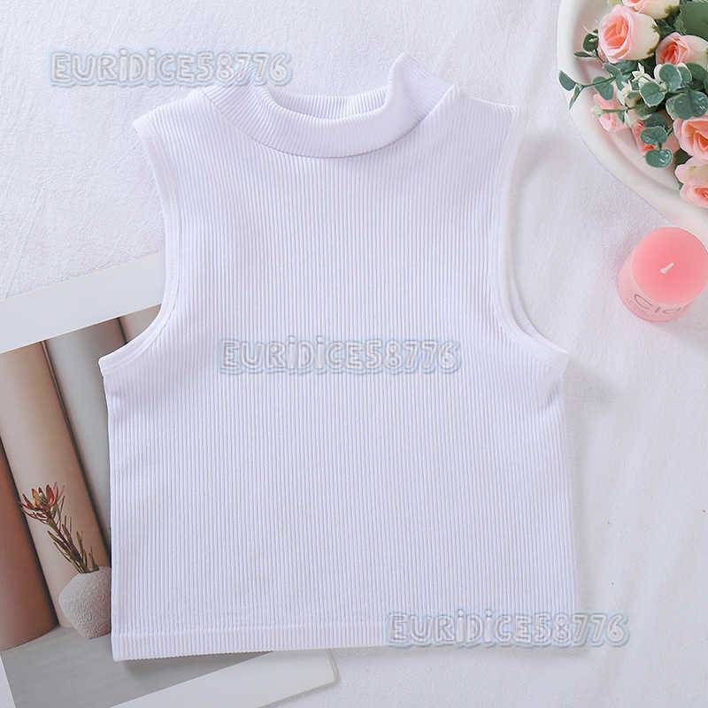 New Seamless Ribbed High Neck Sports Vest Full Coverage Vertical Stripes Running Fitness Yoga Top Quickdry Women H250825