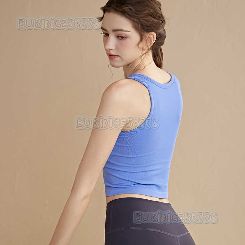 Sports Vest with Chest Pads for Women 2025 New Pilates Training Yoga Bra Outerwear Summer Fitness Top H250825