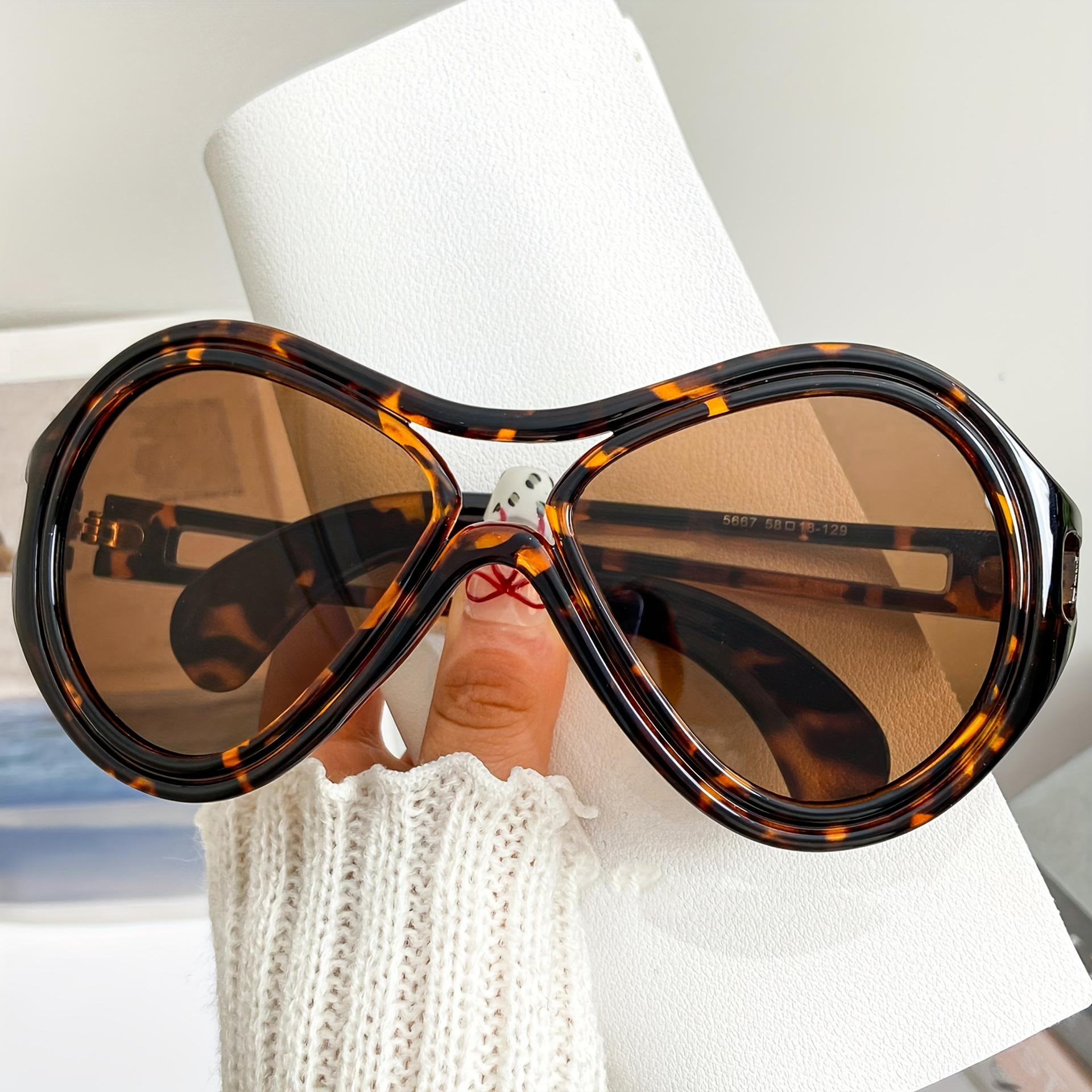 Futuristic Over sized Sunglasses Bold Unisex Frame with U V 400 Protection Retro Tech Inspired Style