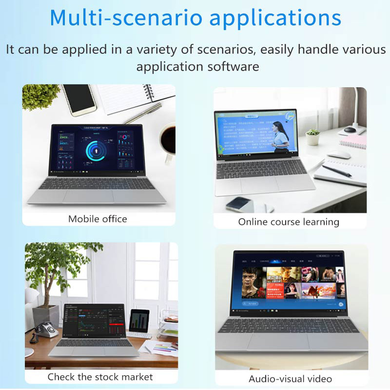2025 New Lightweight 15.6-inch Laptop Intel UHD Graphics N5095 Ultrabook 5000 mAh Long Battery Life for Business and Office Use