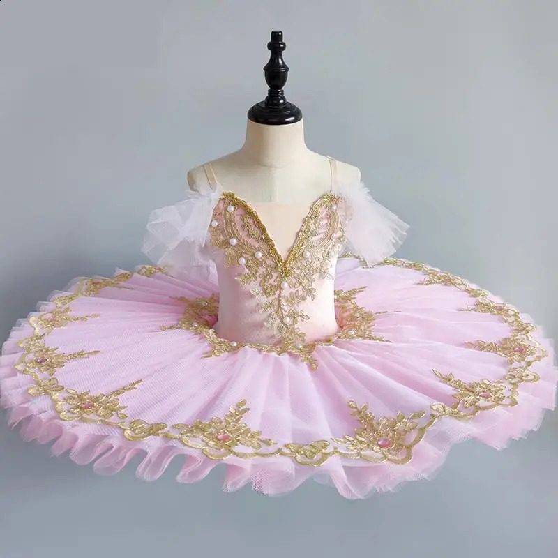 Professional Ballet Tutu Girls Blue Pink Platter Pancake Tutu Ballerina Party Dress Adult Women Child Kids Ballet Dance Costume 250826
