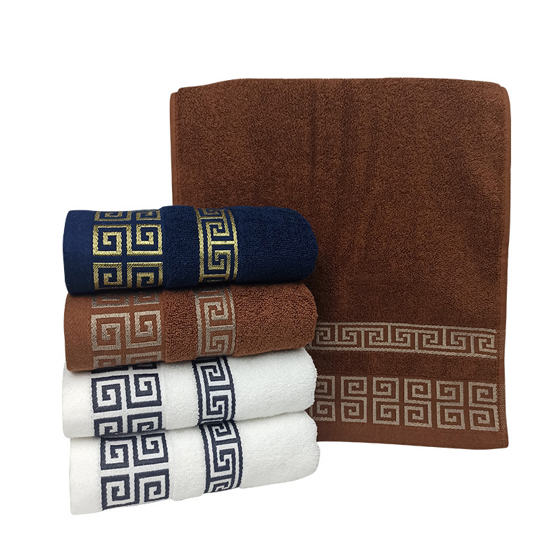 Personalize your soft experience Pure cotton bath towel set with checkered jacquard cut-out face towels - custom pure wool bathroom essentials