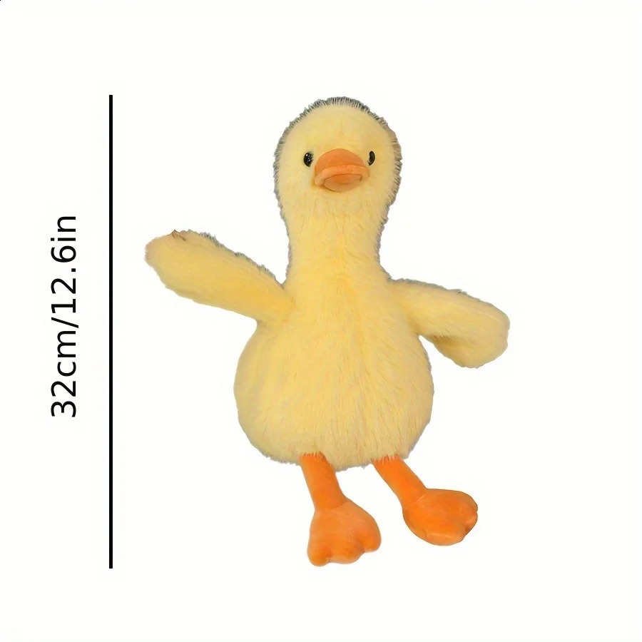 Cute Cuddly Fluffy Yellow Duck Plush Toy Soft Stuffed Doll Kids Birthday Gift Home Bedroom Decor for Toddlers Girls Boys 250827