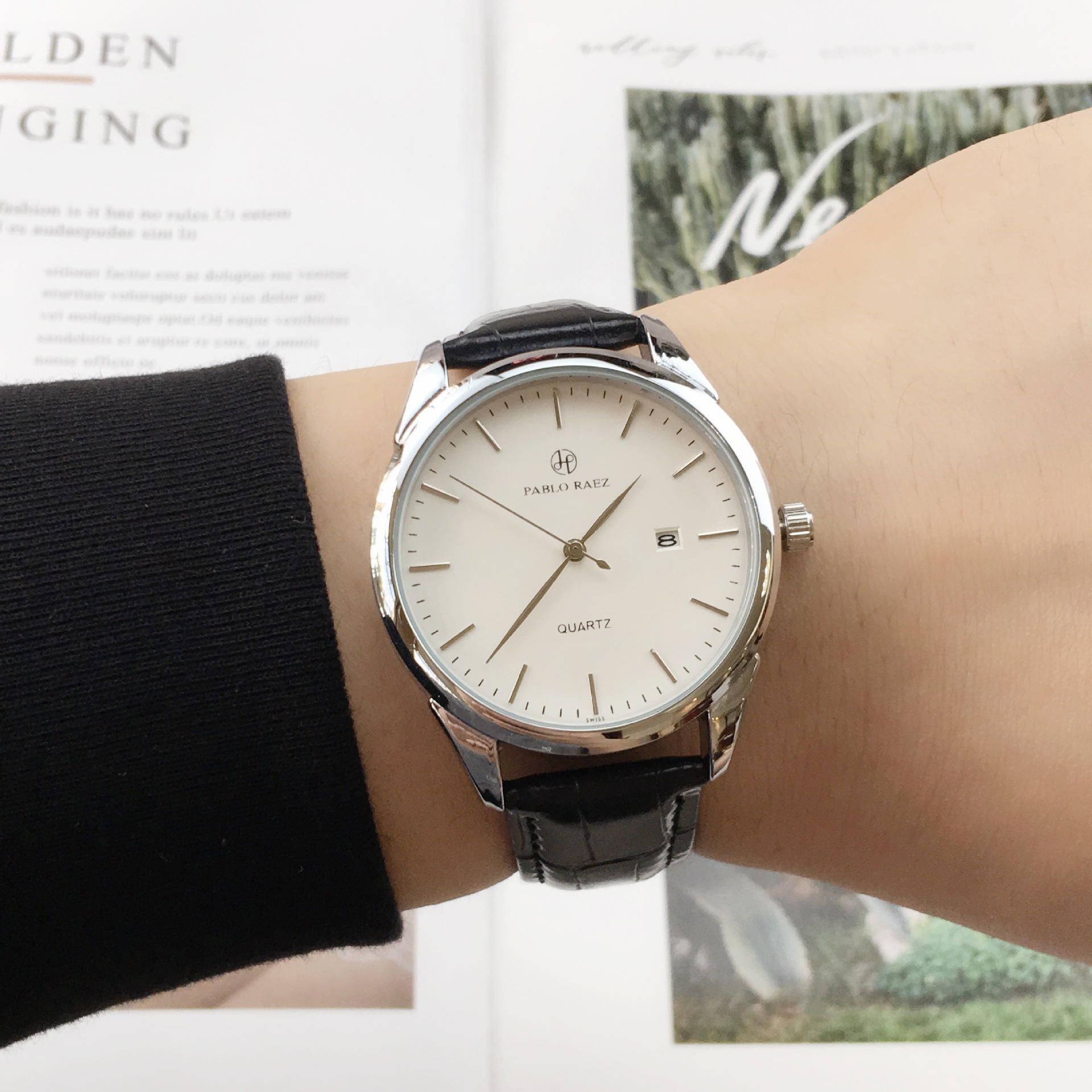 Manual Mechanical Watch Men Hand Wind Wristwatch Beijing Factory Watches Business Man Black Leather White Dial Orologio Clock 240709