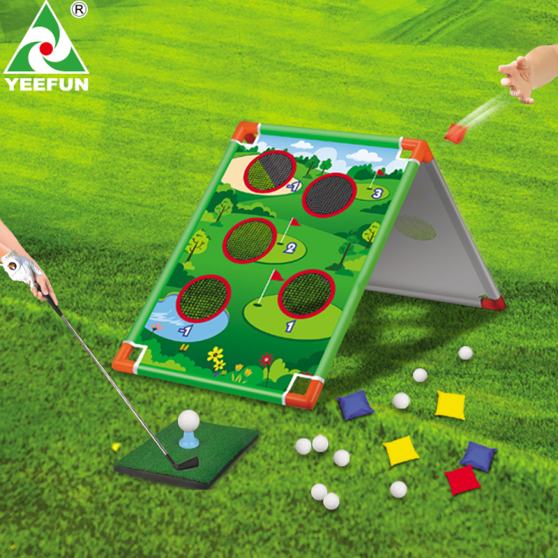 Authentic-Looking Children's Golf Game Setup for Outdoor Playtime Enjoyment