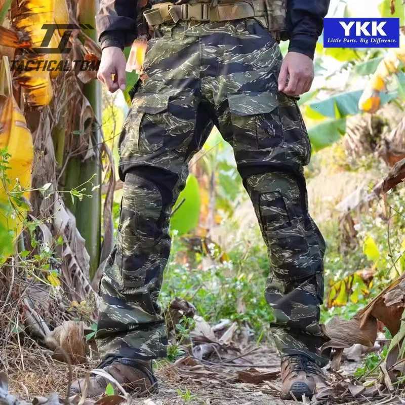 G3 Tiger stripe pattern JWD Tactical Pants Camo Combat Pants Trousers Hunting Airsoft Hiking Outdoor Sports Shooting Training H250826