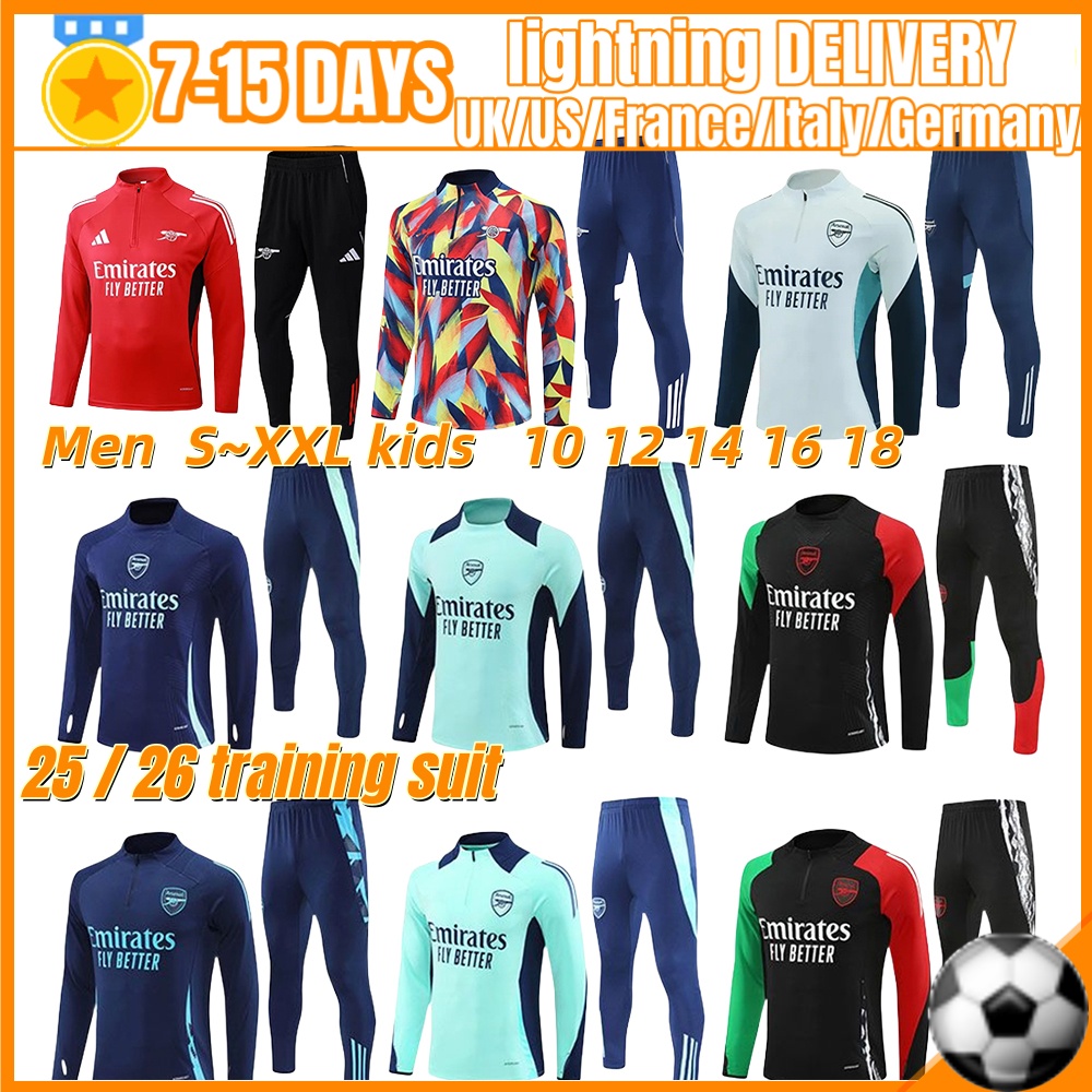 25 26 SAKA soccer jerseys Arsenas Tracksuits MARTINELLI Training suit 2026 football shirt Men Kids kit ODEGAARD Nwaneri SALIBA RICE HAVERTZ CALAFIORI