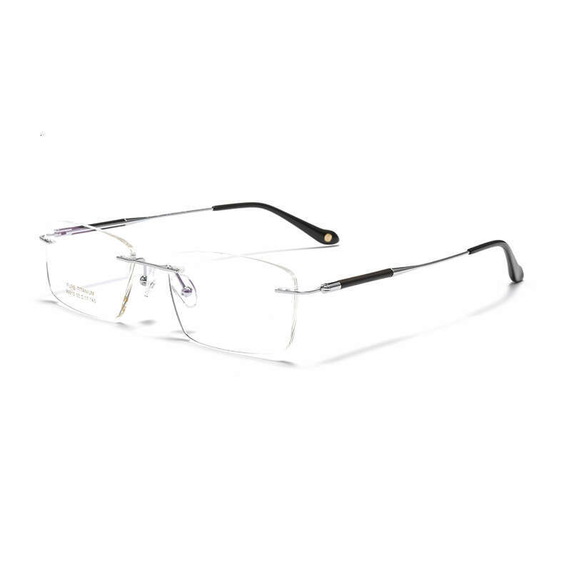 Shenzhen Full High-Quality Redwood Leg Ultra-Light Frame Business Men Rimless Pure Titanium Prescription Glasses