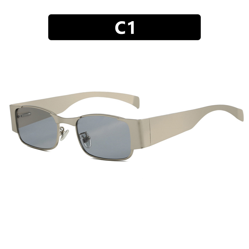 2025 Small Square Metal Sunglasses for Women Luxury Minimalist UV 400 Protection Fashion Shades