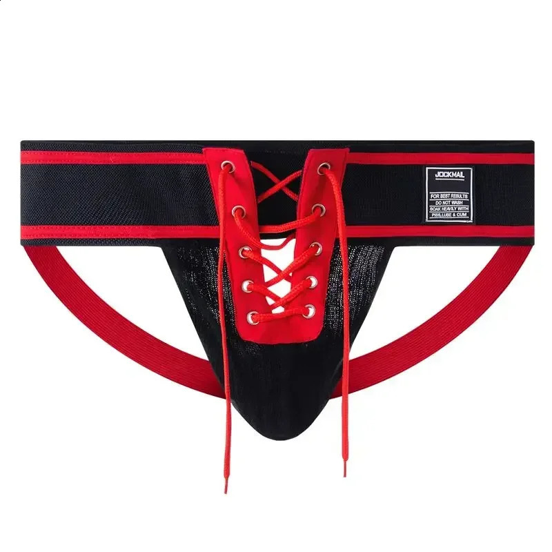 Mens Underwear Men Sexy Briefs Jockstrap Front Pouch Open Tether Binding Straps Panties Thongs Underpants Gay Slip Homme Srting250827