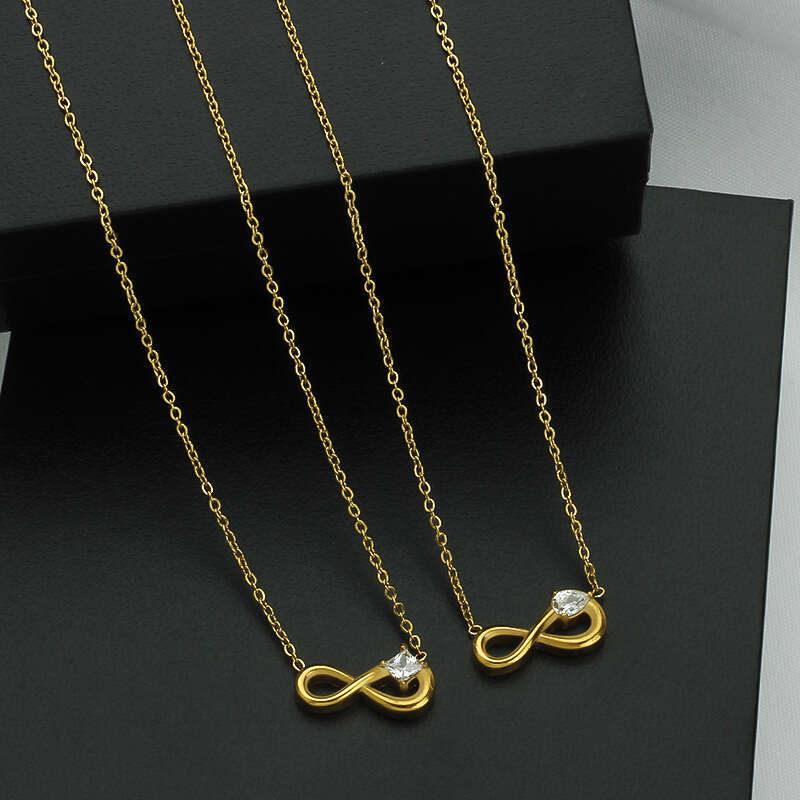 Fashionable titanium steel pendant necklace, beach collarbone chain, women's non fading jewelry