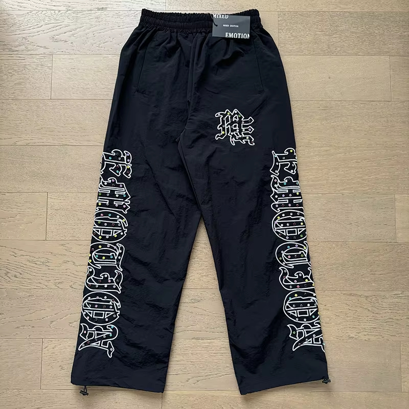 Street Diamond Printed Casual Pants Men Women Trousers Jogger Drawstring Sweatpants
