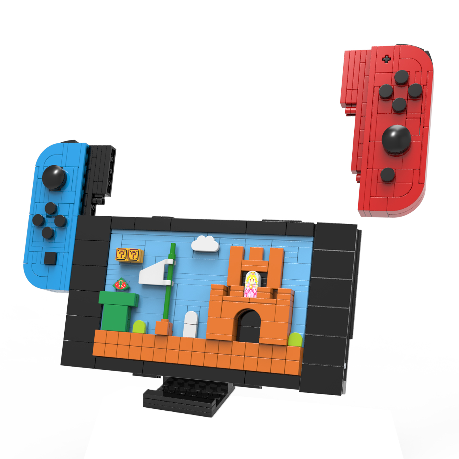 Game console building block toy set detachable MOC classic Chinese domestic assembly building block model gift toy