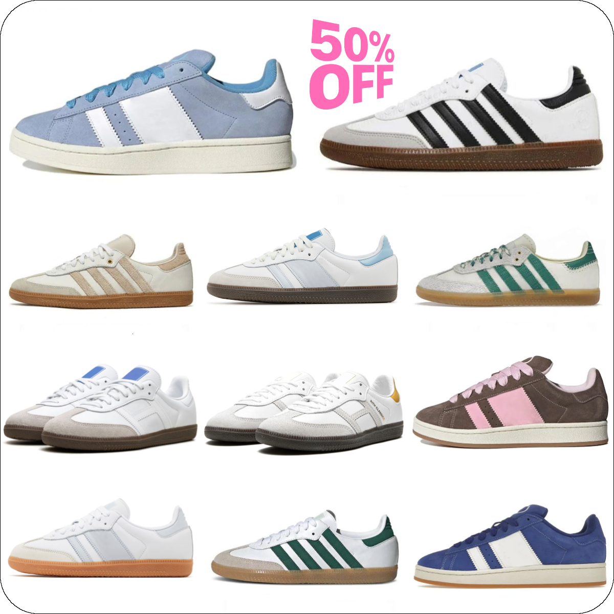 Designer Sambazs Sports Shoes Mens White Black Gum Cream Night Brown Casual Collegiate Navy Night Red Women Trainers Leopard Denim Dark Jogging Platform Sneakers T7