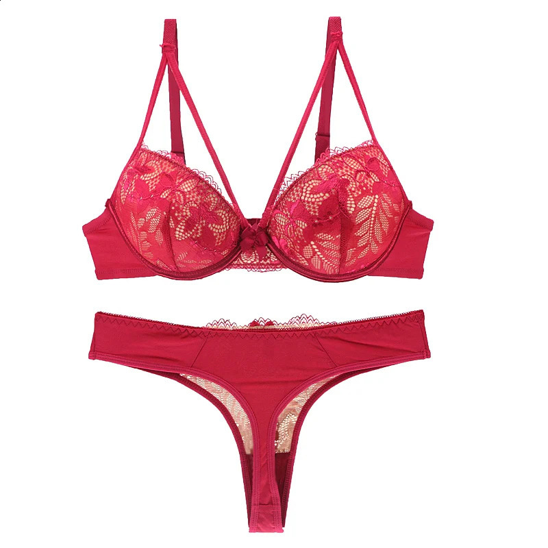 2024 Push Up Bras Set Lace Embroidery Underwear For Women 32/70 34/75 36/80 38/85 40/90 42/95 44/100 BCDE Cup Lingerie250827
