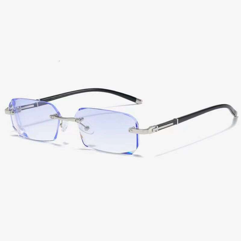 Finished Frameless Prescription Glasses for Men and Women, Ultra-Light Edged Eyeglass Frames, Anti-Radiation, Photochromic, Astigmatism, Large Face