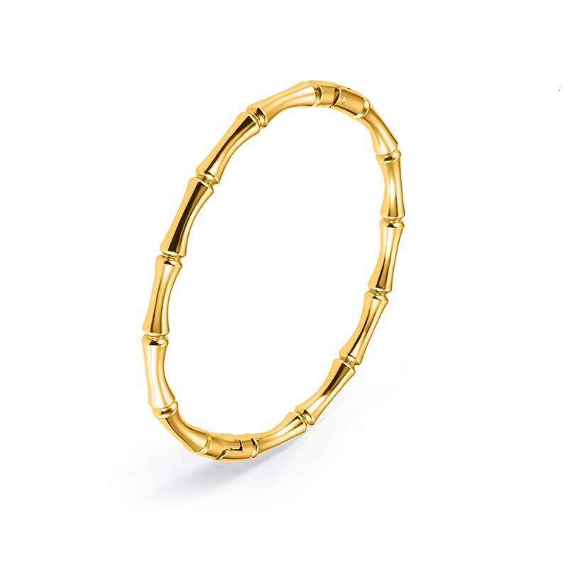 Xiaohongshu Luxury jewelry designer bracelet popular fashionable bamboo titanium steel bracelet women's high-end simple elegant non fading bracel