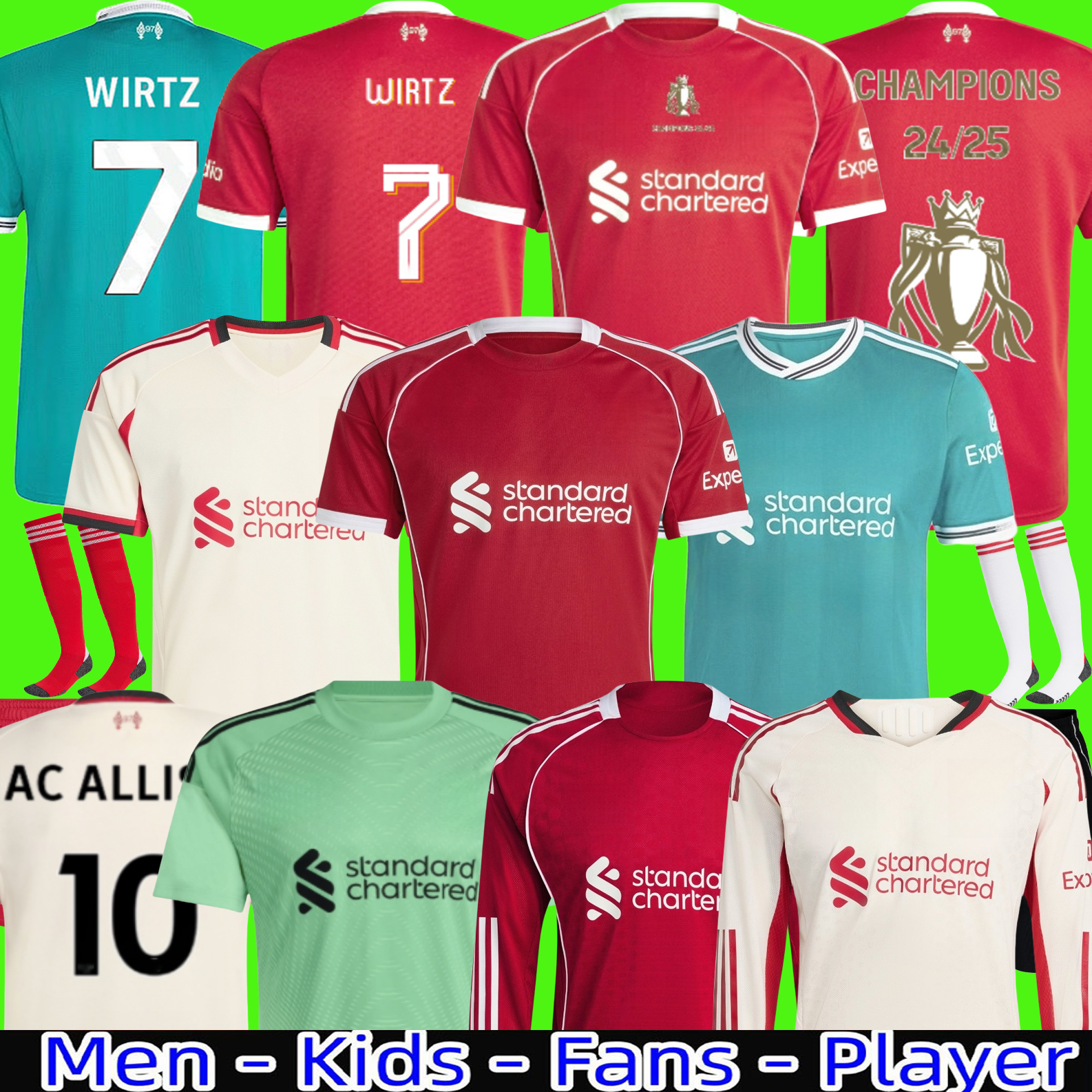 24 25 26 MAC ALLISTER soccer jersey DIOGO JOTA EkitikE 2025 2026 football shirt Luis DIaz SZOBOSZLAI A.BECKER FRIMPONG Wirtz Kerkez men kids kit uniforms SALAH