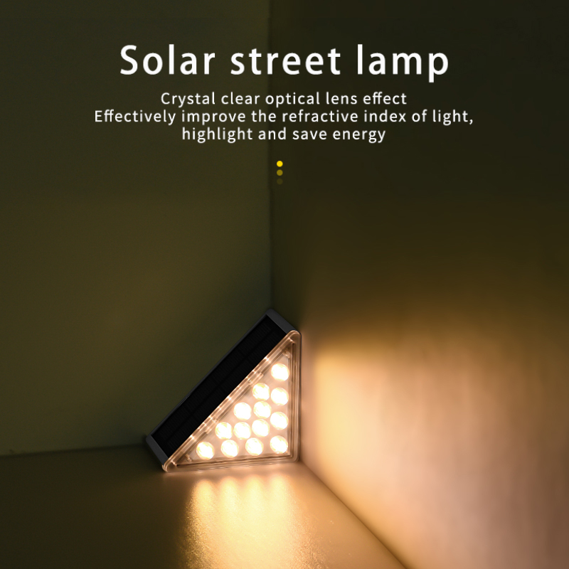 Outdoor solar staircase sensor light, step light, ladder step light, LED step and courtyard light, side light, no wiring required