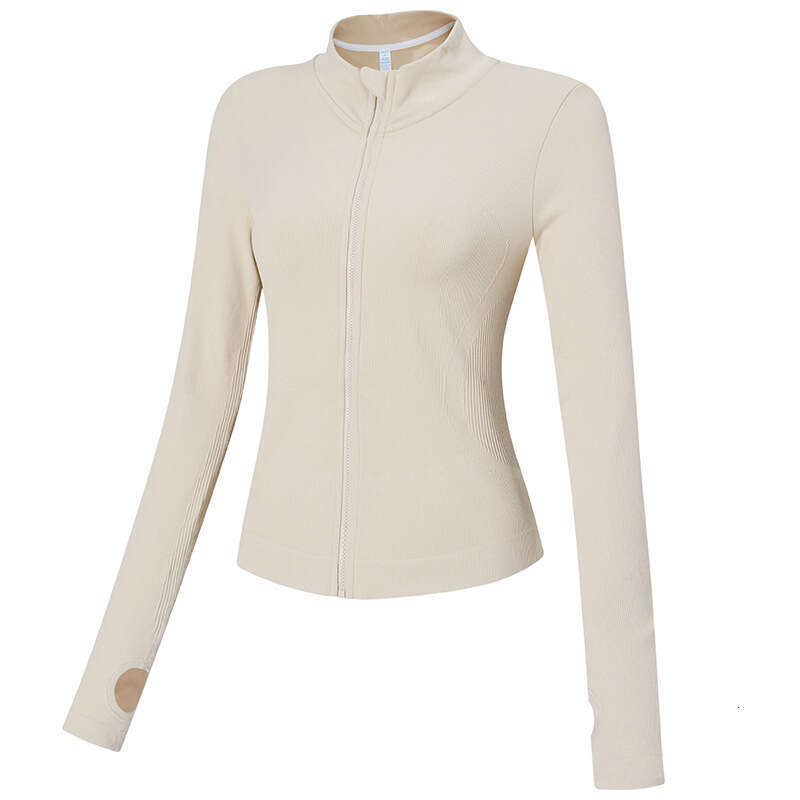 Spring and Autumn Style Barely There Zipper Fitness Clothing Casual Outdoor Tight Top Running Sports Slimming Long Sleeve Jacket 73