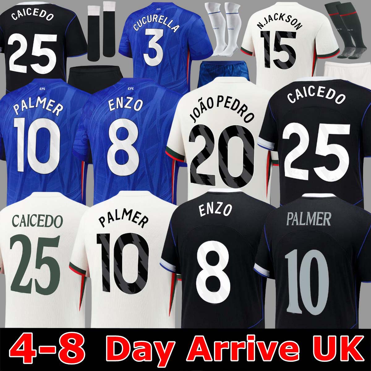 ENZO NKUNKU NETO PALMER soccer jersey 25 26 Soccer shirts pedro DELAP MUDRYK Madueke 2025 2026 football shirts top adult kids CAICEDO N.JACKSON