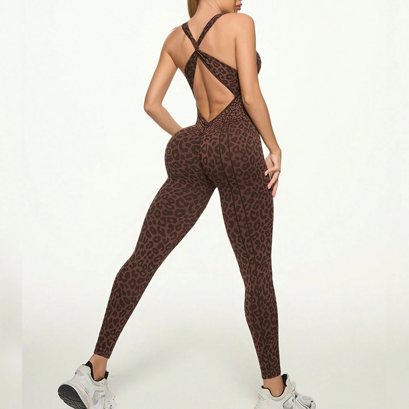 Quick Dry Seamless Peach Color Workout Onesie Ideal for High Impact Exercise Sessions
